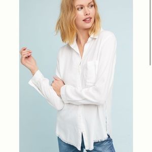 Cloth and Stone white Button down with silver detailing